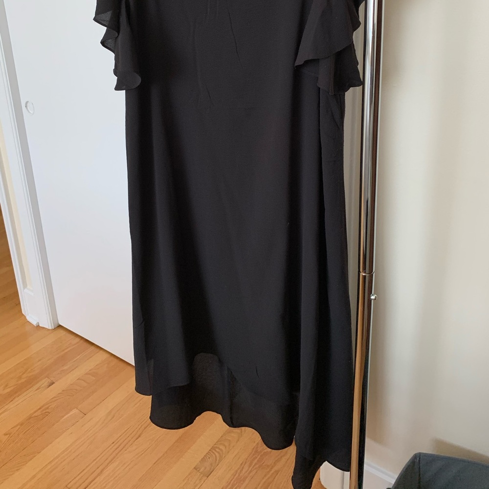 Black ruffled dress
